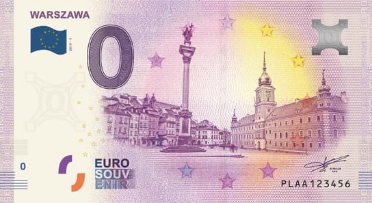 0 Euro Warszawa, banknot Mennica Gdańska