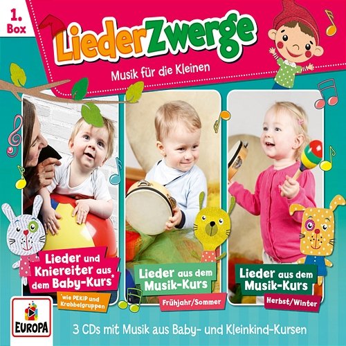 01/3er Box LiederZwerge (Pekip, Musik-Kurs Vol. 1 & Vol. 2) Schnabi Schnabel, Kinderlieder Gang