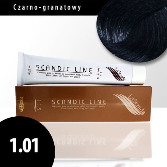 1.01 czarno-granatowa Scandic Line kremowa farba do włosów LaStrada 100ml Scandic Line