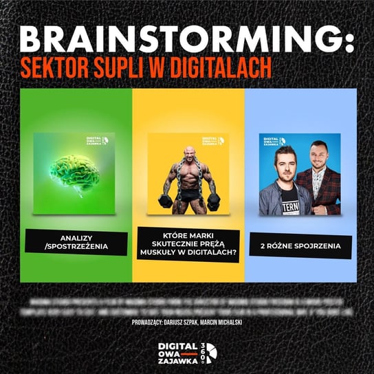 #1 Digitalowe inspiracje z sektora suplementów: Brainstorming&Case Studies - Digitalowa Zajawka 360° - podcast Szpak Dariusz