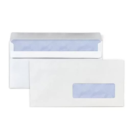 10 białych kopert papierowych z okienkiem - 11 x 22 cm Youdoit