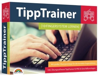 10 Finger Tippen für zu Hause am PC lernen - blind jedes Wort finden - Maschinenschreiben inkl. Tipp Trainer Software für den PC Markt + Technik