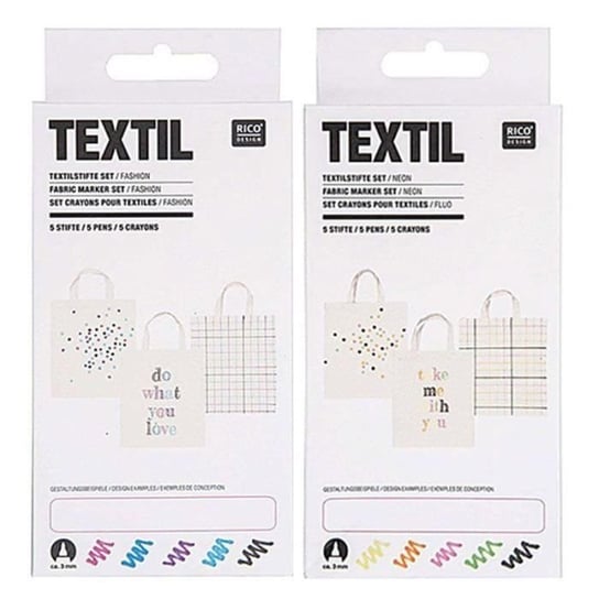 10 markerów tekstylnych - modowych i fluorescencyjnych Youdoit
