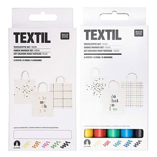 10 markerów tekstylnych - podstawowych i fluorescencyjnych Youdoit