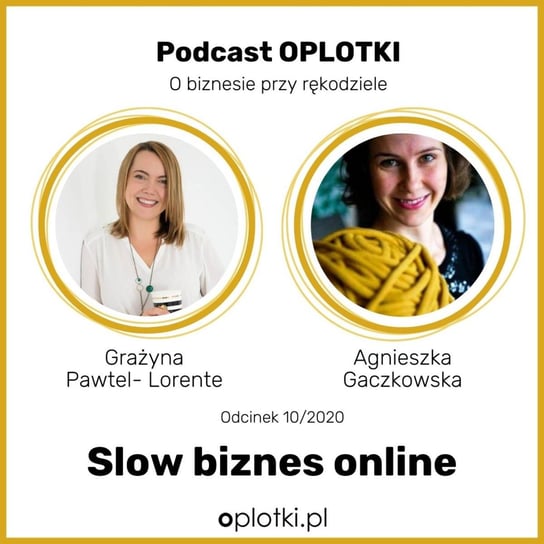 #10 Slow biznes online - wywiad z Grażyną Pawtel-Lorente -  2020 - Oplotki - biznes przy rękodziele - podcast Gaczkowska Agnieszka