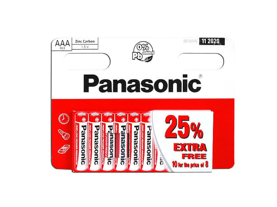 10 szt. Bateria Panasonic R03 (blister 10 sztuk). Panasonic