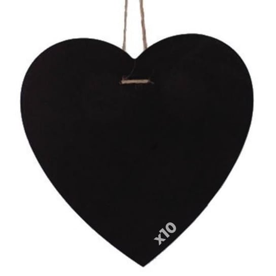 10 tabliczek w kształcie serca do zawieszenia - 23 x 23 cm Youdoit
