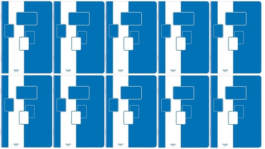 10 x Zeszyt A5 BANTEX BUDGET 60 kartek w kratkę miękka okładka BANTEX BUDGET