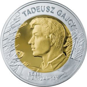 10 Złotych 2009 65. rocznica Powstania Warszawskiego. Poeci warszawscy - Tadeusz Gajcy Mennicza (UNC) Narodowy Bank Polski