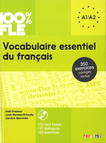 100% FLE Vocabulaire essentiel du français A1-A2+CD Andia Luis Alberto, Rimbert Odile