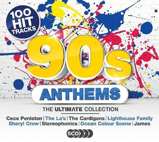 100 Hits 90s Anthems Ultimate Collection 5CD Ace of Base, Moloko, Minogue Kylie, Scorpions, The Cranberries, Stereophonics, Badu Erykah, Vanilla Ice, Vega Suzanne