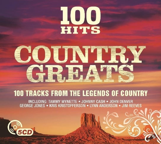 100 Hits Country Greats Kristofferson Kris, Cash Johnny, Robbins Marty, Jackson Alan, Brooks and Dunn, The Highwaymen, Nelson Willie, Williams Don, Gibson Don, Haggard Merle