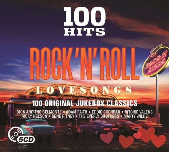 100 Hits Rock 'n' Roll Love Songs Valens Ritchie, Holly Buddy, Shannon Del, Nelson Ricky, Bill Haley & His Comets, Little Richard, Orbison Roy, Cliff Richard, Domino Fats, Francis Connie