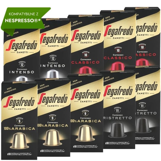 100 kapsułek aluminiowych kompatybilnych z Nespresso® Segafredo różne smaki Inna marka