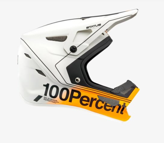 100% kask rowerowy dziecięcy / juniorski full face STATUS DH/BMX Carby Silver STO-80010-465-04 100%