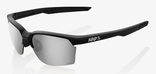 100% Okulary, SPORTCOUPE Matte Black - HiPER Silver Mirror Lens (Szkła Srebrne Lustrzane, przepuszczalność światła 14% + Szkła Przeźroczyste, przepuszczalność światła 93%) 100%