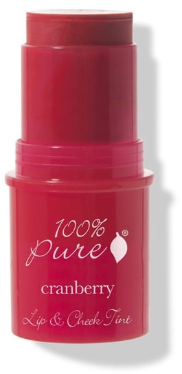 100% Pure, Lip & Cheek Tint, kremowy róż na usta i policzki Cranberry Glow, 7,5 g 100% Pure