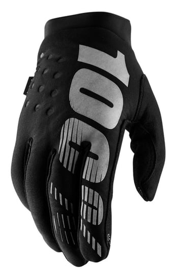 100%, Rękawiczki kolarskie, Bisker Glove black grey, czarny, rozmiar L 100%