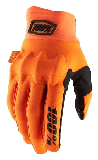 100%, Rękawiczki kolarskie, Contigo Glove fluo orange black, pomarańczowy, rozmiar M 100%