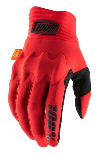 100%, Rękawiczki kolarskie, Contigo Glove red black, czerwony, rozmiar L 100%