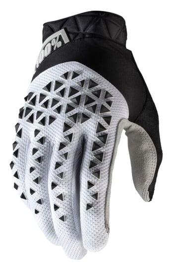 100%, Rękawiczki kolarskie, Geomatic Glove white, biały, rozmiar L 100%