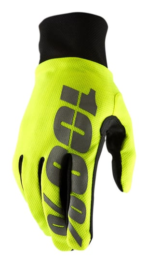 100%, Rękawiczki kolarskie, Hydromatic Waterproof Glove neon yellow, żółty, rozmiar L 100%