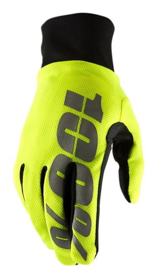 100%, Rękawiczki kolarskie, Hydromatic Waterproof Glove neon yellow, żółty, rozmiar XL 100%