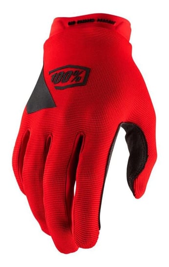 100%, Rękawiczki kolarskie, Ridecamp Glove red, czerwony, rozmiar M 100%