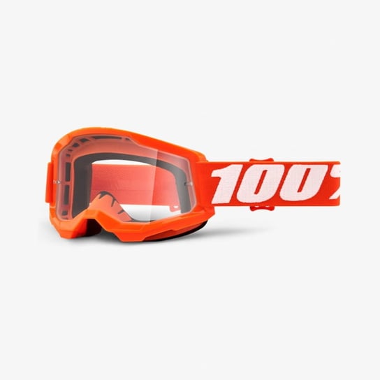 100% Strata 2 Orange Clear Lens Kolor Pomarańczowy Szybka Przeźroczysta 100%