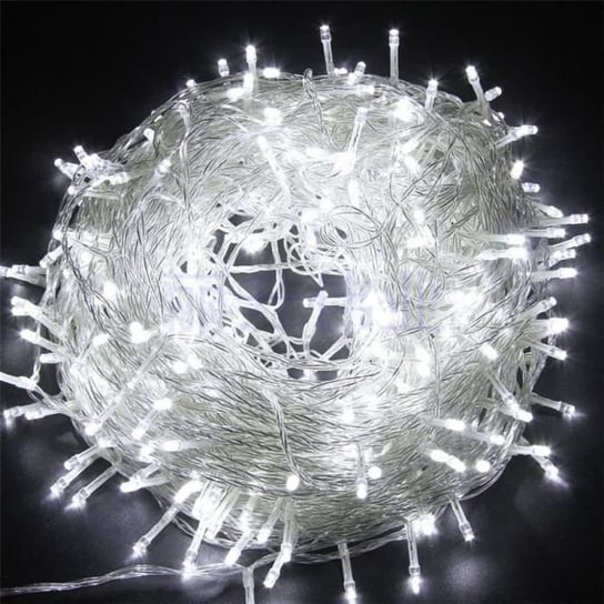 100 sznurków świetlnych LED 10m girlanda świąteczna 8 trybów świecenia - światło białe Inna producent