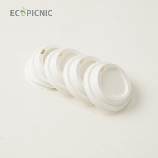 100 Szt Pokrywka Z Trzciny Na Kubek 250M, 80 Mm Ecopicnic