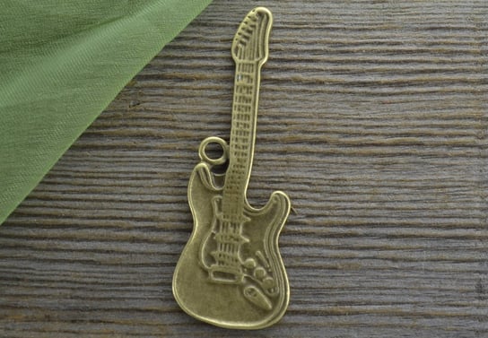 [10896] Zawieszka duża gitara w kolorze brązu Passion Room