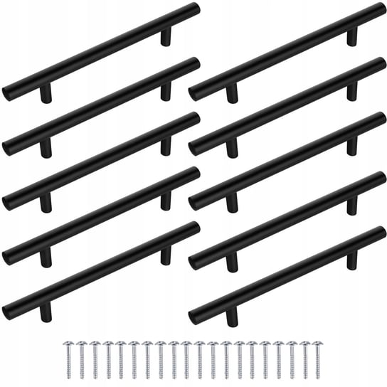 10szt Uchwyt meblowy reling Czarny mat 200/128mm Meblando