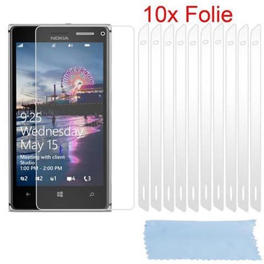 10x Folia ochronna ekran do Nokia Lumia 925 w WYSOKO PRZEZROCZYSTY Cadorabo Cadorabo