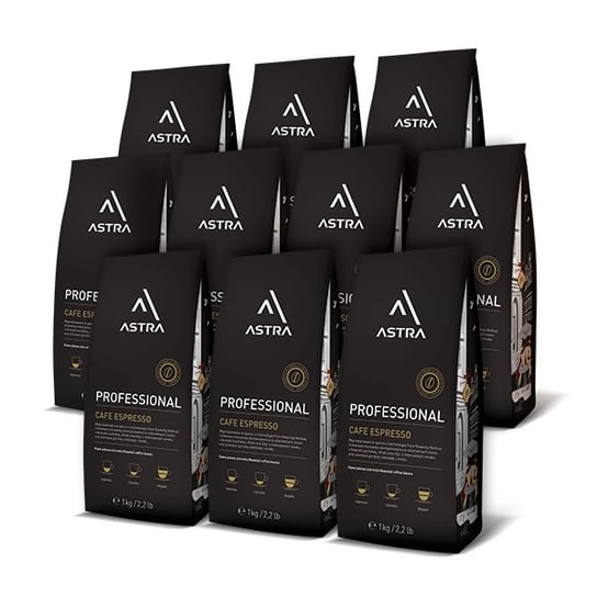 10x Kawa Astra Professional Espresso ziarnista 1kg ASTRA COFFEE & MORE