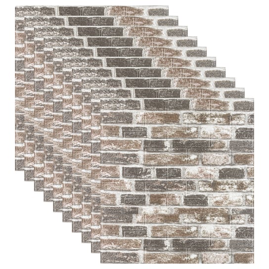 10x Panel 3D Ścienny Samoprzylepny Cegła Tapeta Kamień Domzpaneli