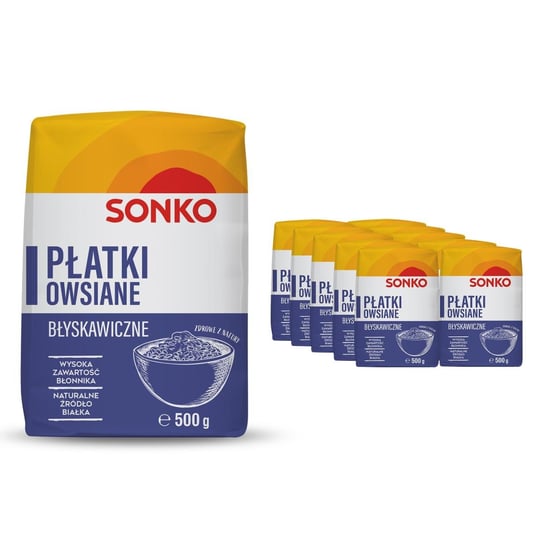 10x SONKO Płatki owsiane błyskawiczne 500g Inna marka