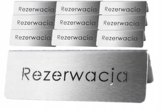 10x Tabliczka Z Napisem Rezerwacja - Metalowa Stalgast 486025 Stalgast