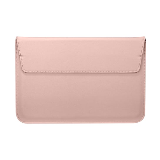 11-calowy pokrowiec na tablet i laptopa, wyglad skóry, z miekka podstawka z klapka — różowy Avizar