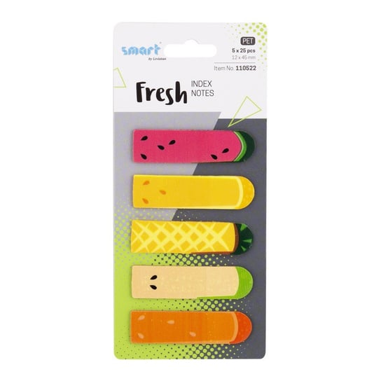 110522 Zakładki Indeksujące Smart Pet Fresh 12X45Mm 5X25Szt Owoce LEVIATAN