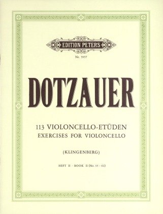 113 Violoncello-Etüden - Heft 2: Nr. 35 - 62 Dotzauer Justus Johann Friedrich
