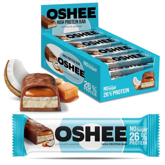 12x Baton proteinowy OSHEE kokos i karmel 48g Oshee