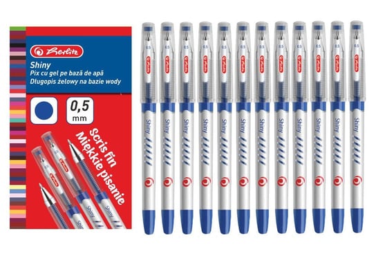 12x długopis żelowy Shiny 0,5mm niebieski HERLITZ Herlitz