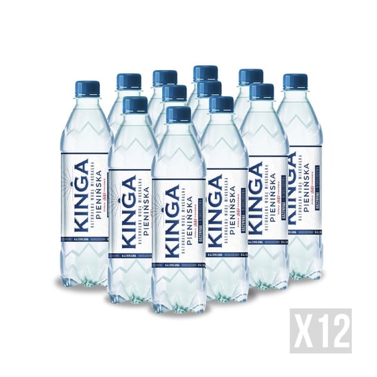 12x Kinga Pienińska woda mineralna gazowana 0,5 l Kinga Pienińska