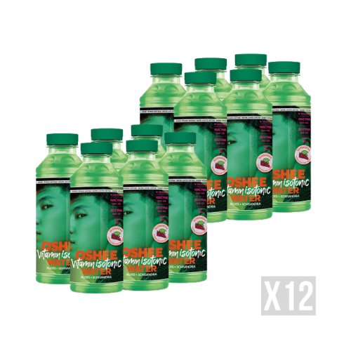12X Oshee Vitamin Isotonic Water Rebel Aloes 555 ml Oshee
