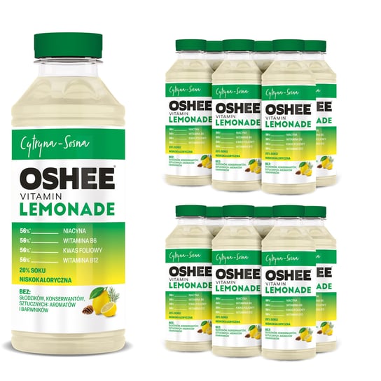 12x OSHEE Vitamin Lemonade cytryna - sosna 555 ml Oshee