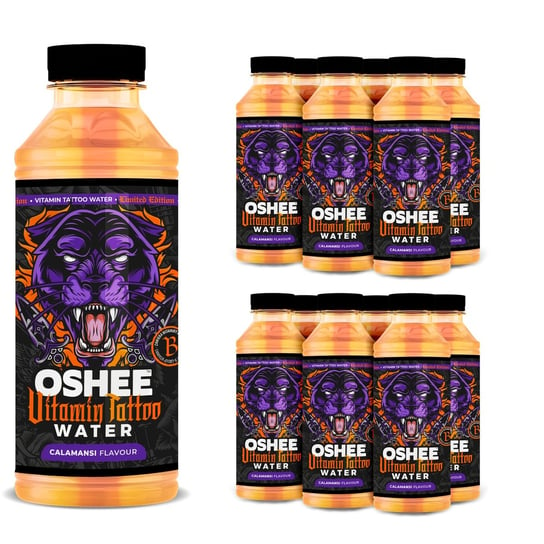 12x OSHEE Vitamin Tattoo Isotonic Water pomarańcza - calamansi 555 ml Oshee