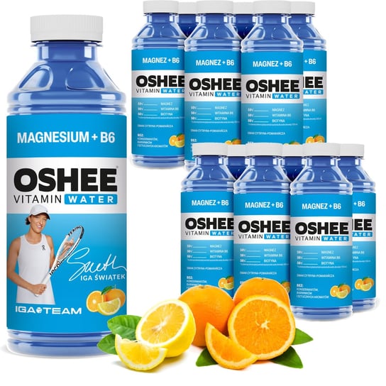 12x OSHEE Vitamin Water magnez + B6 555 ml Oshee
