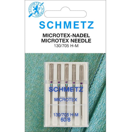 130/705 H-M VAS Igły do jedwabiu i mikrofazy SCHMETZ do maszyn domowych, 5szt. 5x60 Marka: Schmetz  7,52 netto PLN Schmetz
