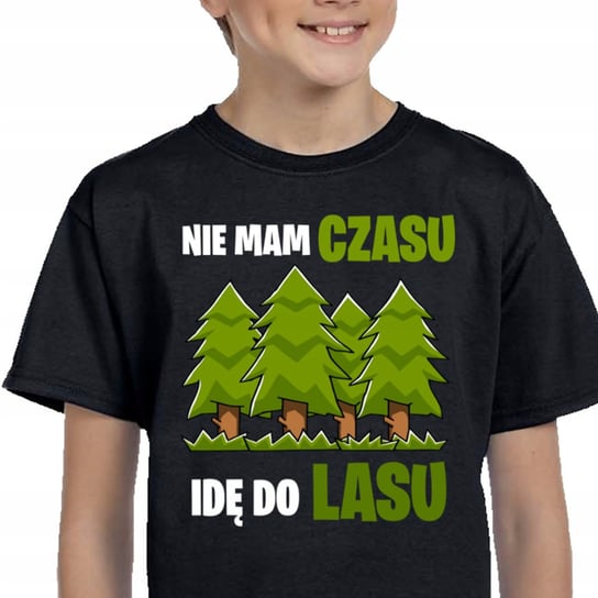 140 Koszulka Idę Do Lasu Myśliwska 3224 Czarna Inna marka